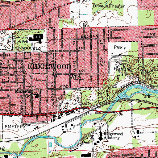 Topographic Map of Church of God of Prophecy, IL
