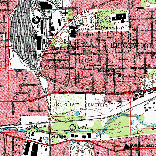 Topographic Map of Greater Bible Way Apostolic Church, IL