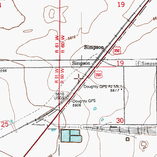 Topographic Map of Simpson, CO