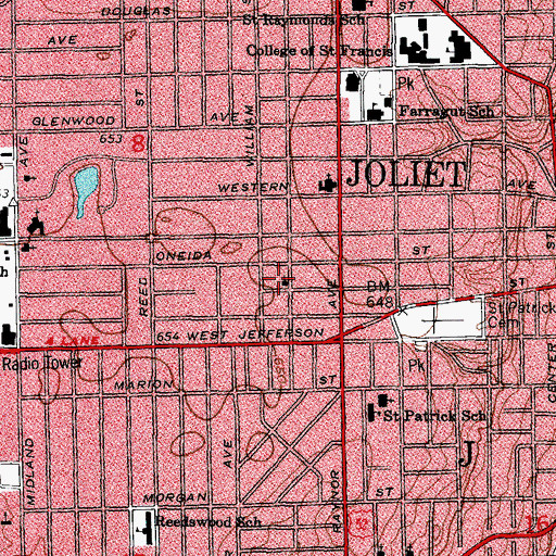 Topographic Map of Holy Temple, IL