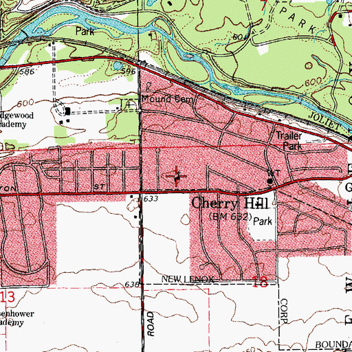 Topographic Map of Shekinah Training Center, IL