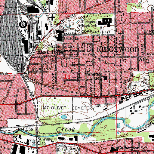 Topographic Map of Trinity United Methodist Church, IL