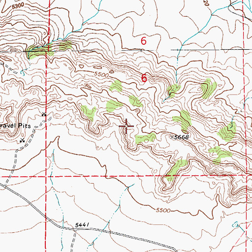 Topographic Map of The Hogback, CO