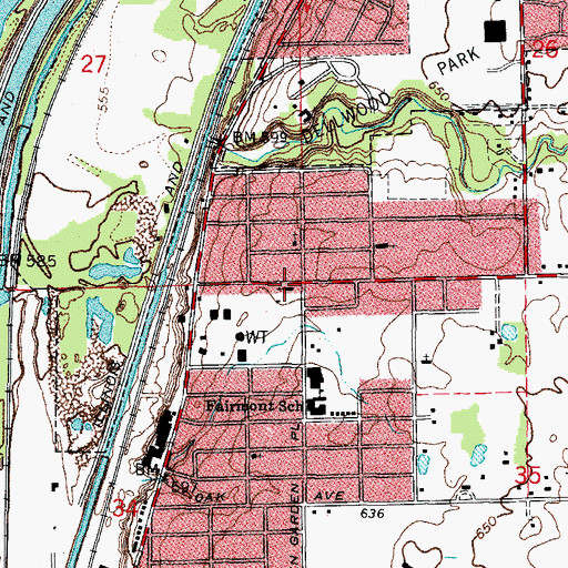 Topographic Map of Christ United Methodist Church, IL