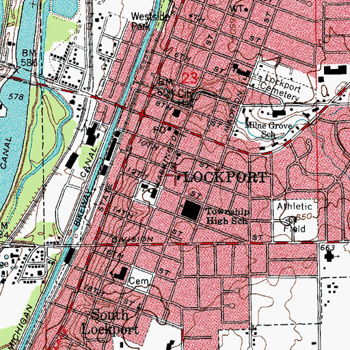 Topographic Map of Community Life Church, IL