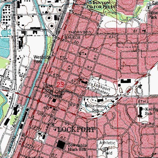 Topographic Map of Saint Joseph's Catholic Church, IL