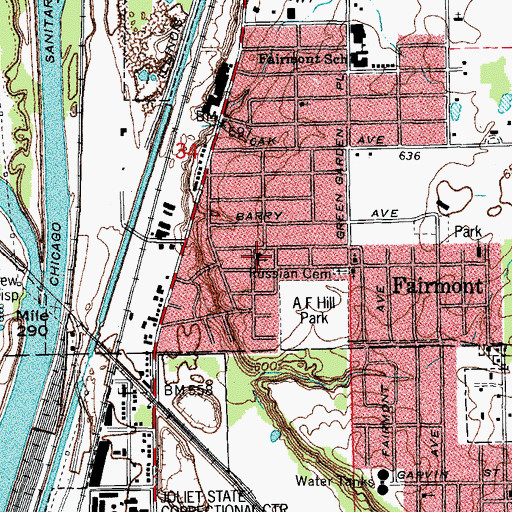 Topographic Map of Shiloh Baptist Church, IL