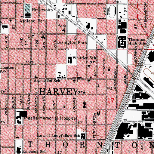 Topographic Map of Saint Clement's Episcopal Church, IL