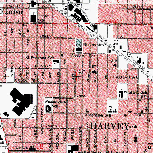 Topographic Map of Success Church Ministries, IL