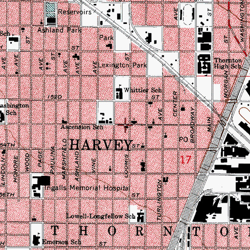 Topographic Map of True Holiness Church of God, IL