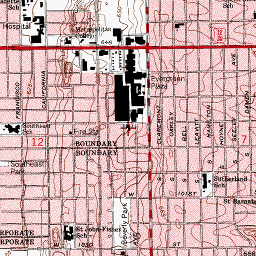 Topographic Map of Immanuel United Church of Christ, IL