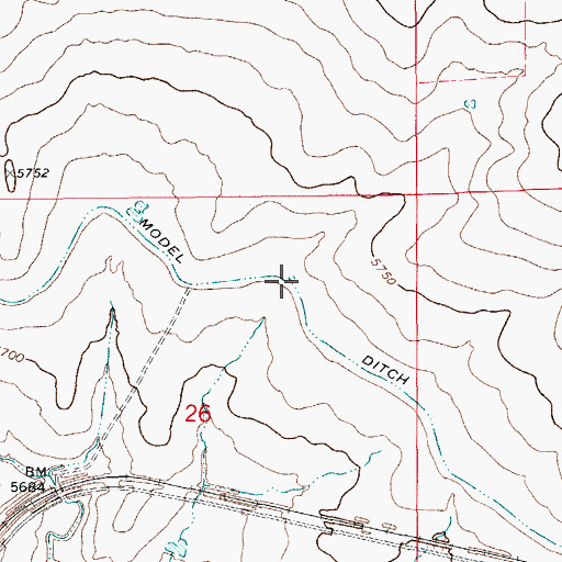 Topographic Map of Model Ditch, CO