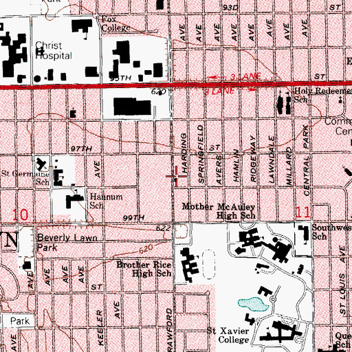 Topographic Map of Maranatha Chapel, IL