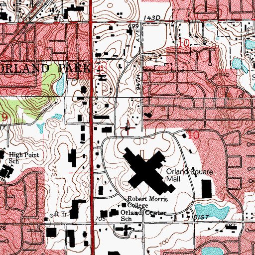 Topographic Map of Christ Evangelical Lutheran Church, IL