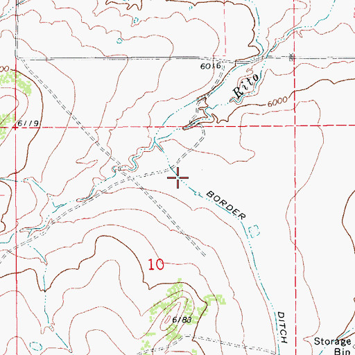 Topographic Map of Border Ditch, CO