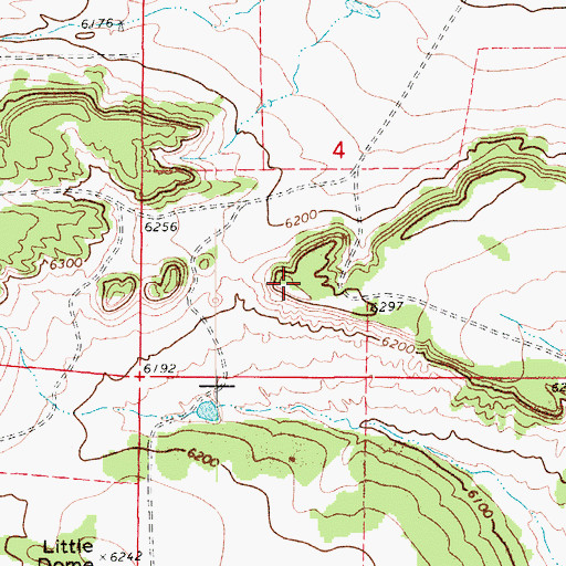 Topographic Map of Cordova Mesa, CO