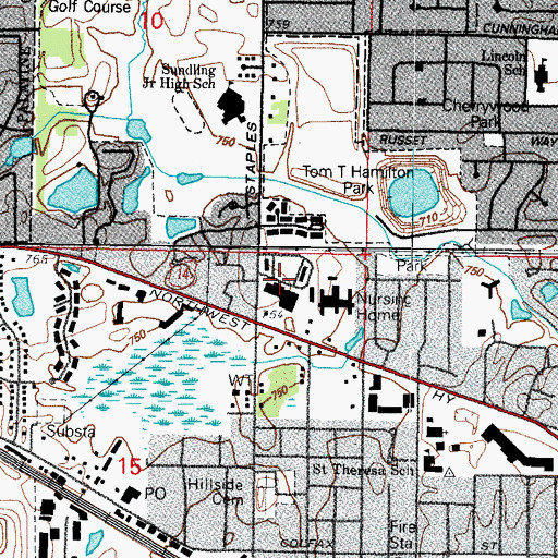 Topographic Map of Eurofresh Plaza Shopping Center, IL