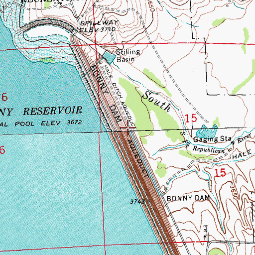 Topographic Map of Hale Ditch Aqueduct, CO