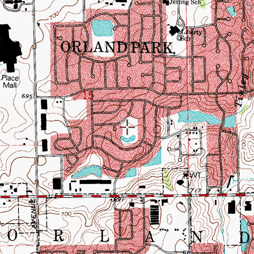 Topographic Map of Helen Park, IL