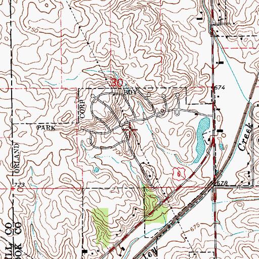 Topographic Map of Discovery Park, IL