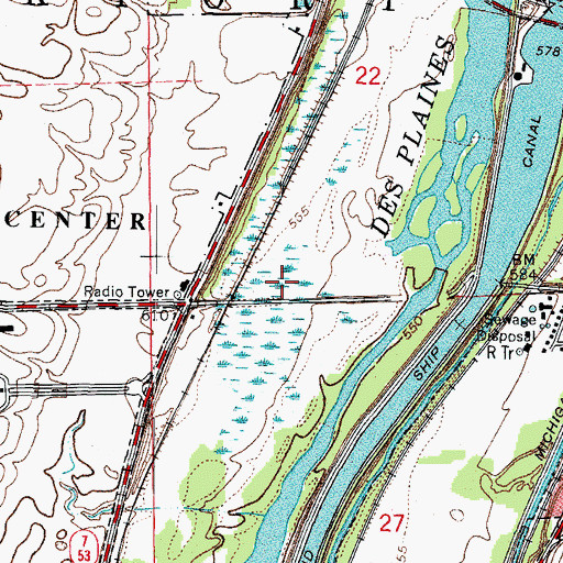 Topographic Map of Lockport Prairie Nature Preserve, IL