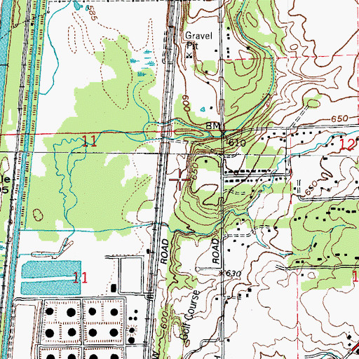 Topographic Map of Long Run Seep Nature Preserve, IL