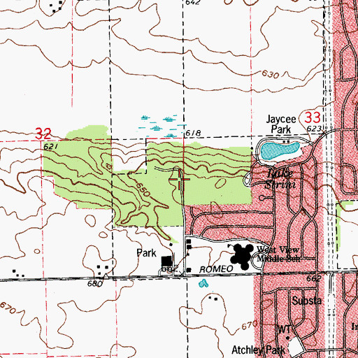 Topographic Map of O'Hara Woods Nature Preserve, IL