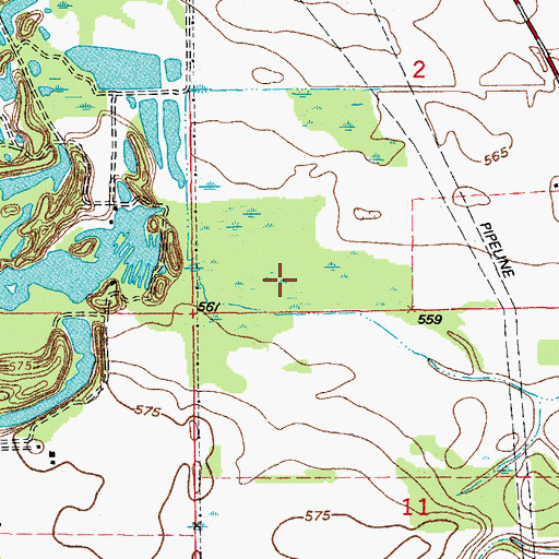 Topographic Map of Wilmington Shrub Prairie Nature Preserve, IL