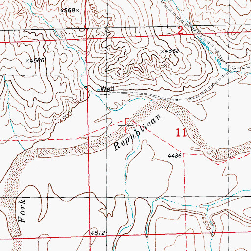 Topographic Map of Sand Creek, CO