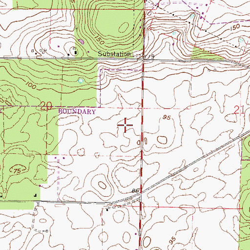 Topographic Map of Cathcart Cemetery, FL