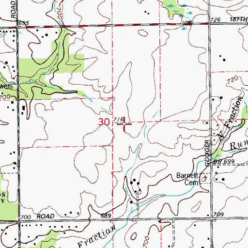 Topographic Map of Broken Arrow Golf Course, IL