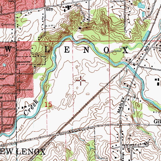 Topographic Map of Sanctuary Golf Course, IL