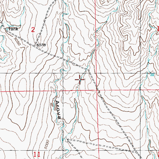 Topographic Map of Smoky Hill Trail, CO