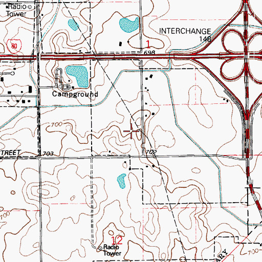 Topographic Map of Greystone Golf Course, IL