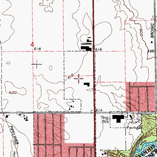 Topographic Map of Route Fiftynine Industrial Park, IL