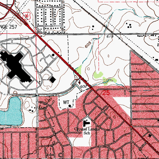 Topographic Map of Saint John Lutheran Church, IL