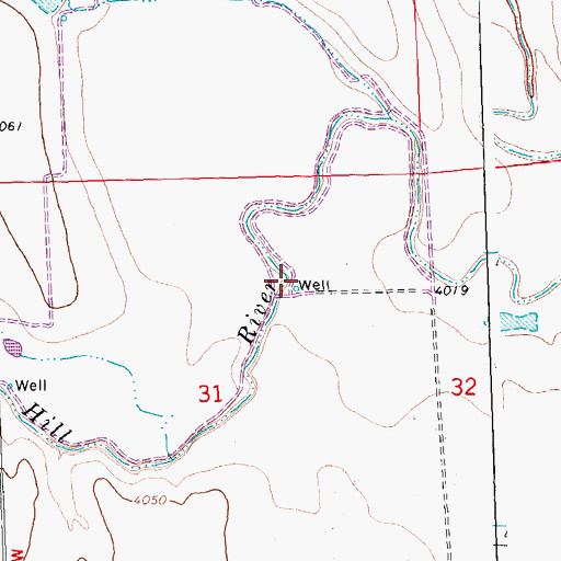 Topographic Map of North Fork Smoky Hill River, CO