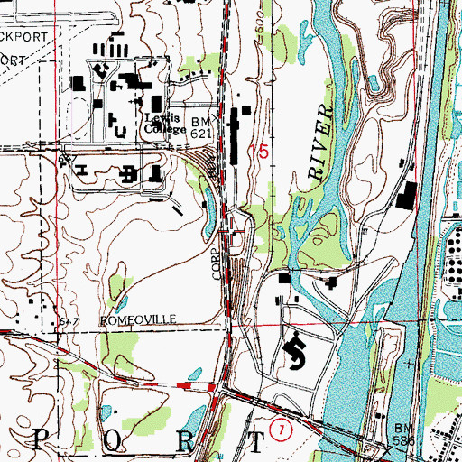 Topographic Map of Fitzpatrick House, IL