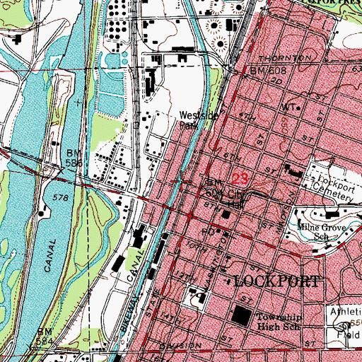Topographic Map of Gaylord Building, IL