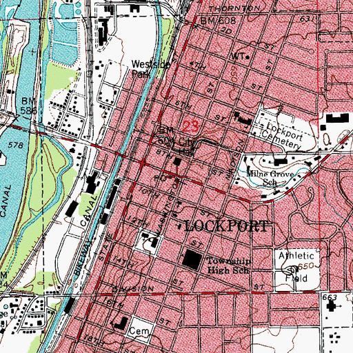 Topographic Map of Gladys Fox Museum, IL