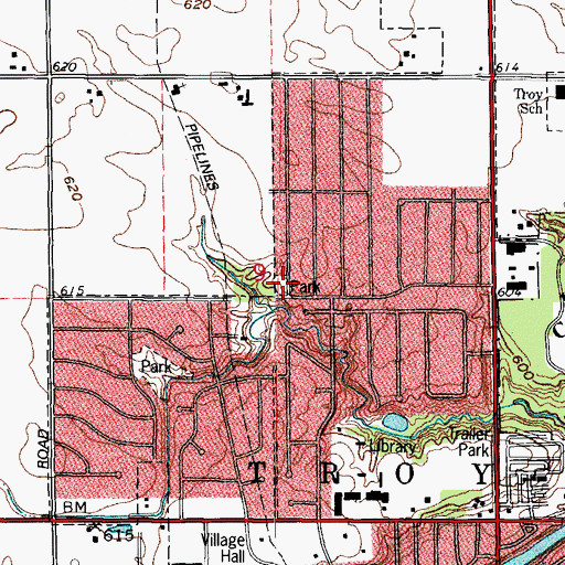 Topographic Map of Ca Crest Park, IL