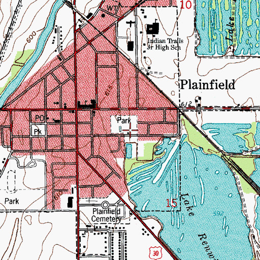 Topographic Map of Ottawa Park, IL
