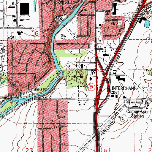 Topographic Map of Shorewood Park, IL
