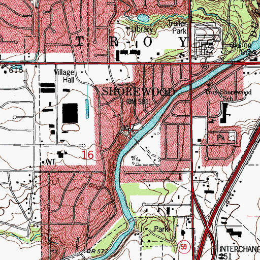 Topographic Map of West Shore Park, IL