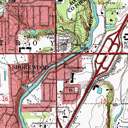 Topographic Map of Grace Bible Church, IL
