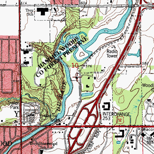 Topographic Map of Joliet Christian Fellowship Church, IL