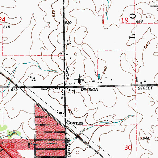 Topographic Map of Joliet - Lockport Seventh Day Adventist School, IL