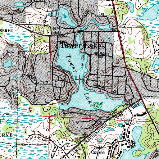 Topographic Map of Duck Island, IL