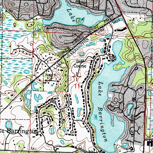 Topographic Map of Barrington Shores Golf Club, IL