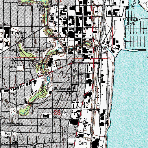 Topographic Map of Bedrosian Park, IL